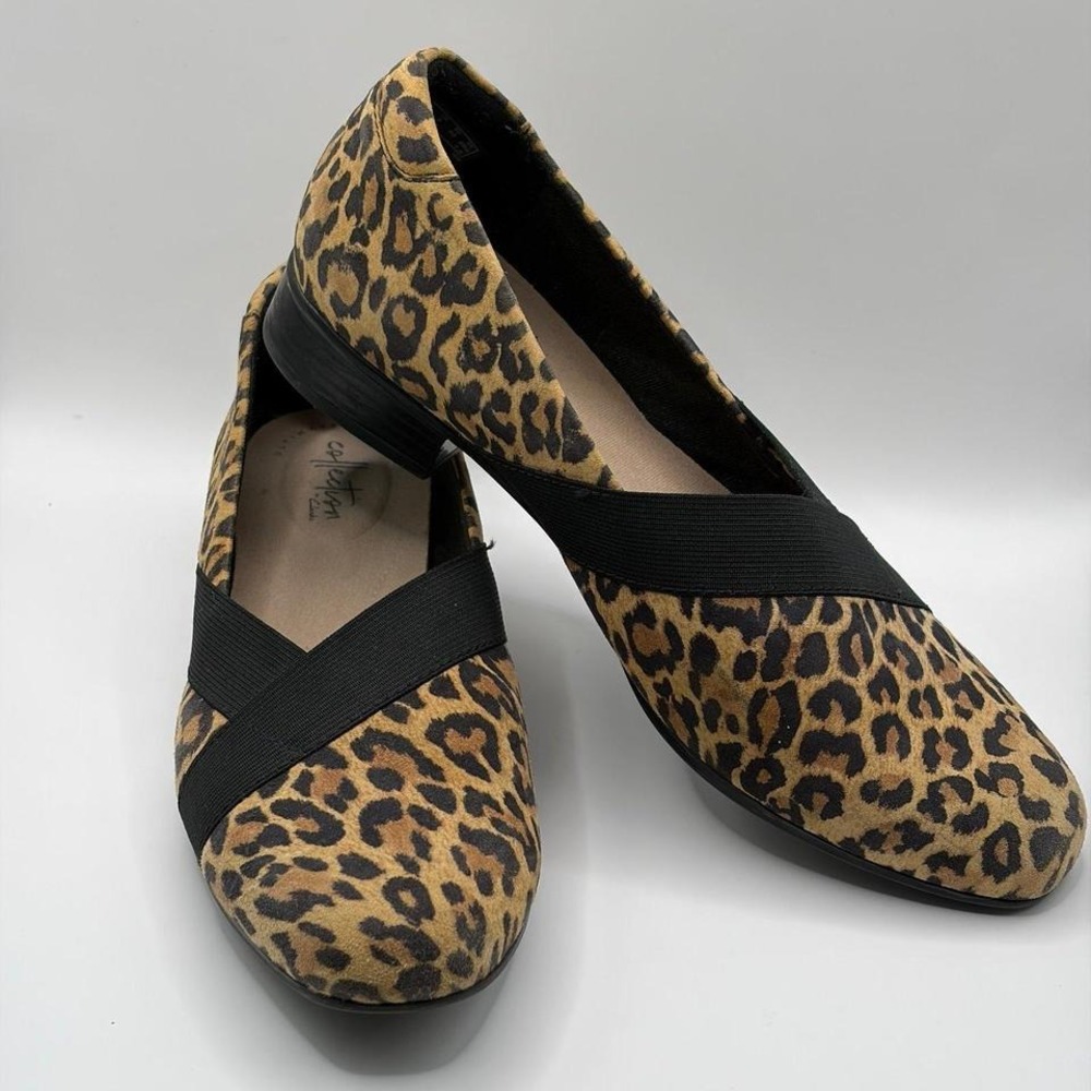 Clarks Collection Womens Juliet Dahlia Slip On Loafers Shoes Leopard 9 M